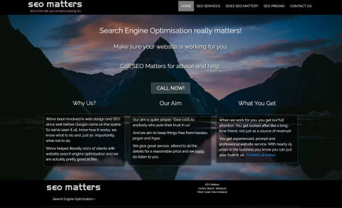SEO Matters - Webdesign Matters website for SEO